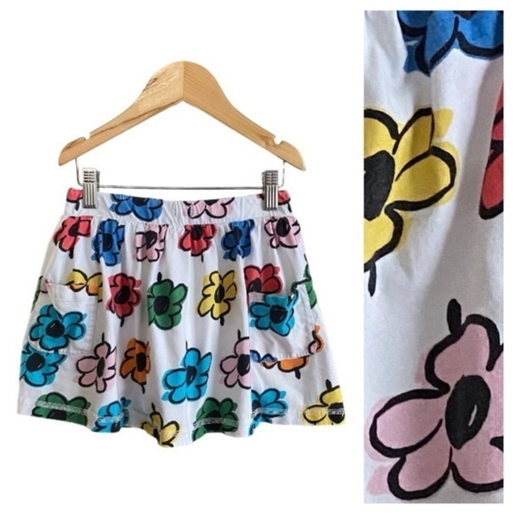 Hanna Andersson Colorful Floral Print Skirt Skort 6